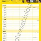 „November 2026. Felix Nmecha. KW 45-49. Namenstage und Wochen.“ Fußballspieler in Gelb, BVB-Logo oben rechts.