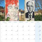Kalenderseite November 2027 mit Feiertagen. Oben zwei bemalte Berliner Mauerstücke.