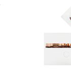 Saenredam – Tweede Kamer, Diptych 1975. Eine Farbfotografie mit kreisförmigem und rechteckigem Ausschnitt.