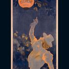 Text: "Cycles Motocycles Clément". Eine Person in Hut und Jacke zeigt auf eine Laterne. Unten ist ein Kalender für November 2027.