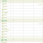 November 2027 Kalender. Blätterdekoration. Feiertage: Allerheiligen am 1., Volks­trauertag am 14., 1. Advent am 28. Sonntag.