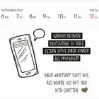 SEPTEMBER 2027: 6 Mo - 12 So. Illustration eines Handys mit Profilbildern von Kindern. Hinweis zur Nutzung von Kinderfotos.