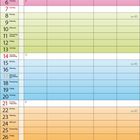 11-2027, kw 44-48, Notizen: November. Ein Monatskalender mit farbig markierten Wochen.