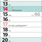 Kalender für November 2027 mit Feiertagen wie Allerheiligen am 1. und 1. Advent am 28. in großen, klaren Abschnitten.