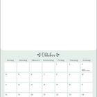 Kalender für Oktober mit Wochen von Montag bis Sonntag, Feiertag: "3, Tag der Deutschen Einheit" markiert.