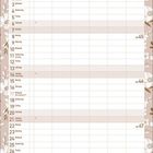 Kalenderblatt November 2027 mit floraler Umrandung, Wochen und Spalten für tägliche Notizen.