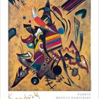 "Punkte, Wassily Kandinsky, 1920." Ein Gemälde mit abstrakten Formen, lebendigen Farben und dynamischen Linien.