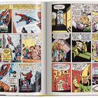 Comic-Doppelseite mit Spider-Man. Linke Seite: Action mit Texten wie "Look! It's Spider-Man!". Rechte Seite: Innenszenen und Elektro-Schurke.