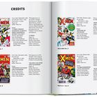 CREDITS. THE X-MEN No. 1 bis 4. Details zu Erscheinungsdatum, Preis, Seitenzahl und Hauptfiguren. Comic-Cover sichtbar.