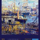 Beeindruckende Hafenmalerei von Claude Monet zeigt Schiffe und lebhaftes Treiben im Hafen von Le Havre.