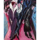 11, MON, DIE, MIT, DON, FRE, SAM, SON, Emo Osswald, Museum of Modern Art, Illustration von zwei elegant gekleideten Frauen.