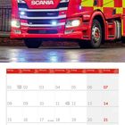 SCANIA, P280, Pontypridd auf einem Feuerwehrauto. Kalender für November 2027.