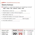 FRANZÖSISCH IM ALLTAG: Histoire d’animaux. Vervollständige die Ausdrücke mit Tieren. Kalender: Samstag 22, Sonntag 23 Mai.