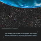 Text über Weltanschauung, Kalender mit Woche im März, karfreitagsrot markiert, blaues Weltraumbild mit Sternen.