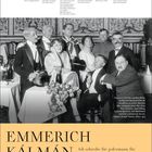 "Oktober 25 Mo 26 Di 27 Mi 28 Do 29 Fr 30 Sa 31 So. Emmerich Kálmán: 'Ich schreibe für jedermann...' Schwarz-Weiß-Foto: Personen in eleganter Kleidung an einem Tisch."