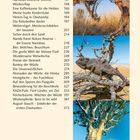 Inhaltsverzeichnis mit Überschrift "EXTRA" und Artikelbeispielen. Daneben Naturfotos: Baum, Chamäleon.