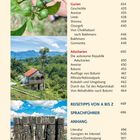 Texte: Straßennamen und Seitenzahlen, Regionen Gurien und Adscharien mit Unterpunkten. Bilder: Pflanzen, Landschaft, Monument.