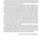 Vorwort beschreibt eine Reise durch Finnland als "zurück zur Natur" und hebt die Ruhe, Natur und Kultur hervor.