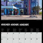 NOVEMBER · NOVEMBRE · NOVIEMBRE. Kalender für November 2027. Buntes Gebäude mit einer großen blauen Kuppel oben.