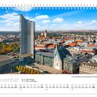 November, 01.11. Allerheiligen, 17.11. Buß- und Bettag. City-Hochhaus mit Universität und Gewandhaus.