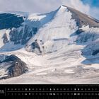 Kalenderseite 11, Kanada. Das Columbia Icefield – ewiges Eis am Athabasca-Gletscher (Alberta). Schneebedeckter Berg.