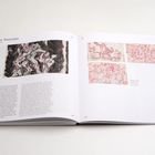 Doppelseite eines Buches über Titu Toncian. Links ein dunkles abstraktes Bild, rechts zwei helle Illustrationen.