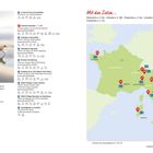 Mit den Zielen: Österreich, Schweiz, Slowenien, Kroatien, Italien, Frankreich. Eine Karte von Südeuropa mit Markierungen.