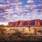 Kalender mit Uluru/Ayers Rock und dem Text: "Uluru/Ayers Rock - Uluru-Kata Tjuta National Park 11".