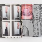 Seiten einer Zeitschrift: Links vier verschwommene Fotos, rechts anatomische Zeichnung mit Zahlen und Nahaufnahme eines Mundes.