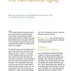Seite 18: The Hallmarks of Aging. Was uns auf zellulärer und molekularer Ebene altern lässt – die zwölf Kennzeichen des Alterns.