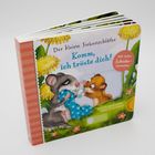 Kinderbuchcover: „Der kleine Siebenschläfer: Komm, ich tröste dich!” mit zwei niedlichen Tieren und Blumen.