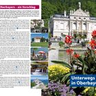 5 Tage Oberbayern: Reisetipps und Sehenswürdigkeiten, samt Tagesbeschreibungen. Großes Schloss im Hintergrund mit Blüten.