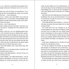 Seiten 16 und 17 aus einem Buch. Text beschreibt eine junge Frau beim Angeln im Dunkeln mit Glühwürmchen.