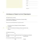 Ankündigung von Pflegezeit nach dem Pflegezeitgesetz. Formular für eine Freistellung zur Pflege von Angehörigen.