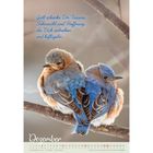 "Gott schenke Dir Träume, Sehnsucht und Hoffnung, die Dich antreiben und beflügeln." Zwei Vögel auf einem Ast, Dezemberkalender.
