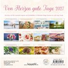 "Von Herzen gute Tage 2027." Darunter: Herzliche und Mut machende Impulse mit fröhlichen Symbolbildern für Freude im Jahr.