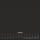 Kalenderseite für Dezember, zeigt Tage und wichtige Daten wie Nikolaus am 6.12., Weihnachten am 25.12., Silvester am 31.12.