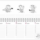 „Ausgerechnet deine! Sagt mein Mensch.“ Kalenderblatt mit Katzencartoons. Woche: 29. Nov bis 5. Dez. Feiertag: 2. Advent.