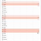 Kalenderblatt für Dezember mit Illustration: Frau sagt, "Nicht immer so brachial, Walter!"; daneben Geschenke und Weihnachtsbaum.