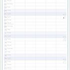 Kalendarium für Dezember mit Illustrationen von Winterlandschaften, Schneemann und Weihnachtsdekoration.