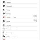 Kalenderseite für Dezember, Illustration von Personen und einem Pferd auf Sockeln, humorvoll beschrieben.