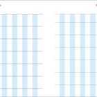 Zwei Stundenpläne nebeneinander, rot markierte Wochentage und Zeit. Links: Montag-Samstag; Rechts: Zeit-Samstag.