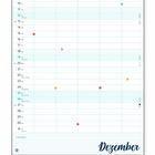 Kalenderblatt für Dezember mit Wochentagen, Feiertagen und Notizbereich. Unten steht "Zettelwirtschaft" in Großbuchstaben.