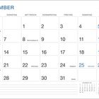 Kalender für Dezember 2027. Feiertage: Nikolaus (6.), Mariä Empfängnis (8.), Weihnachten (25., 26.), Silvester (31.).