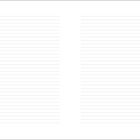 "Notizen" oben links und rechts, zweiseitige liniierte Seite, blaue Schrift, schlichte Gestaltung.