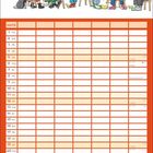 Ein Kalenderblatt für Dezember mit Wochentagen und Ereignissen. Darüber: eine bunte Illustration einer fröhlichen Feier.