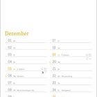 Kalenderblätter für Dezember. Besondere Tage: 5. 2. Advent, 19. 4. Advent, 24. Heiligabend, 25.-26. Weihnachten, 31. Silvester.