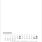 Kalender mit Dezember. Hervorgehobene Daten: 5, 12, 19, 25. Unten wichtige Ereignisse wie Advent und Weihnachten.