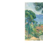 Vue sur L'Estaque et Le Château d'If, 1883-1885. Öl auf Leinwand. Landschaftsgemälde mit Bäumen und Meerblick.