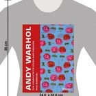 "ANDY WARHOL: THE COMPLETE TEXTILES AND FASHION, PAUL MARÉCHAL." Kunstbuch mit buntem Muster und Größenangabe.
